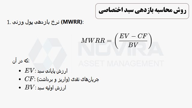 نرخ بازدهی پول وزنی (MWRR)